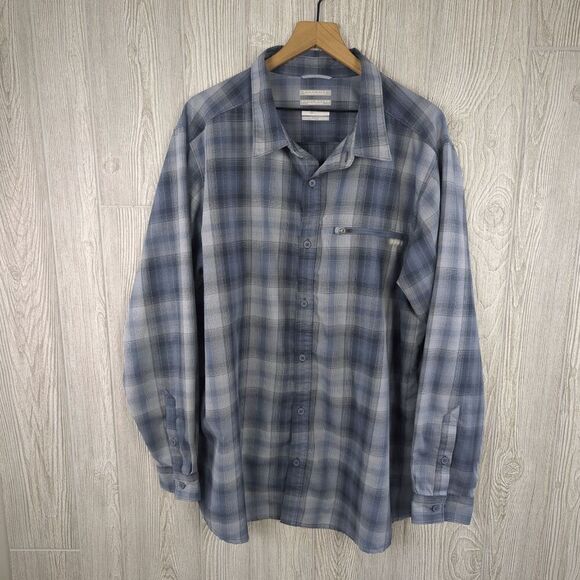 Columbia Men's XXL 2XL Omni Wick Omni Shade Sun Protection Button Down Shirt - Picture 8 of 9